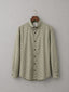Green start print casual cotton shirt for men, button-down collar,