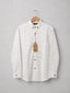 White stripe casual cotton shirt for men, button-down collar,
