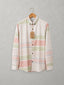 Multi plaid casual cotton shirt for men, button-down collar,