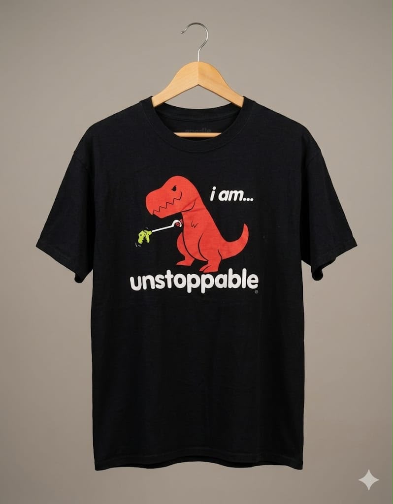 T Shirt | C 2465  Black Ptinted